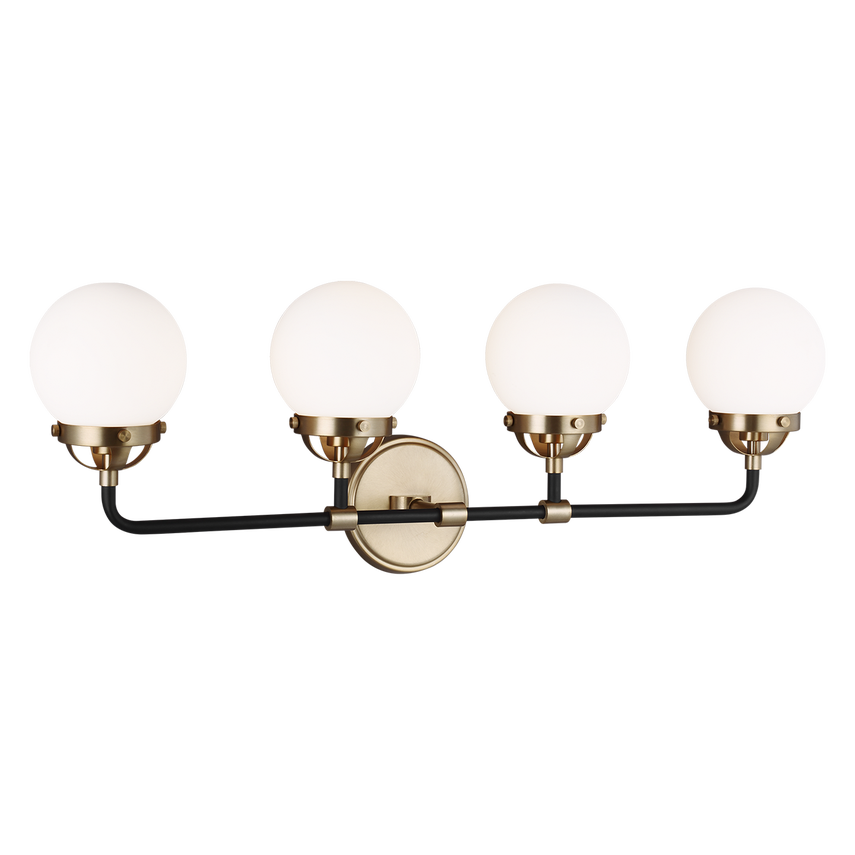 Applique murale/salle de bain à quatre lumières Café