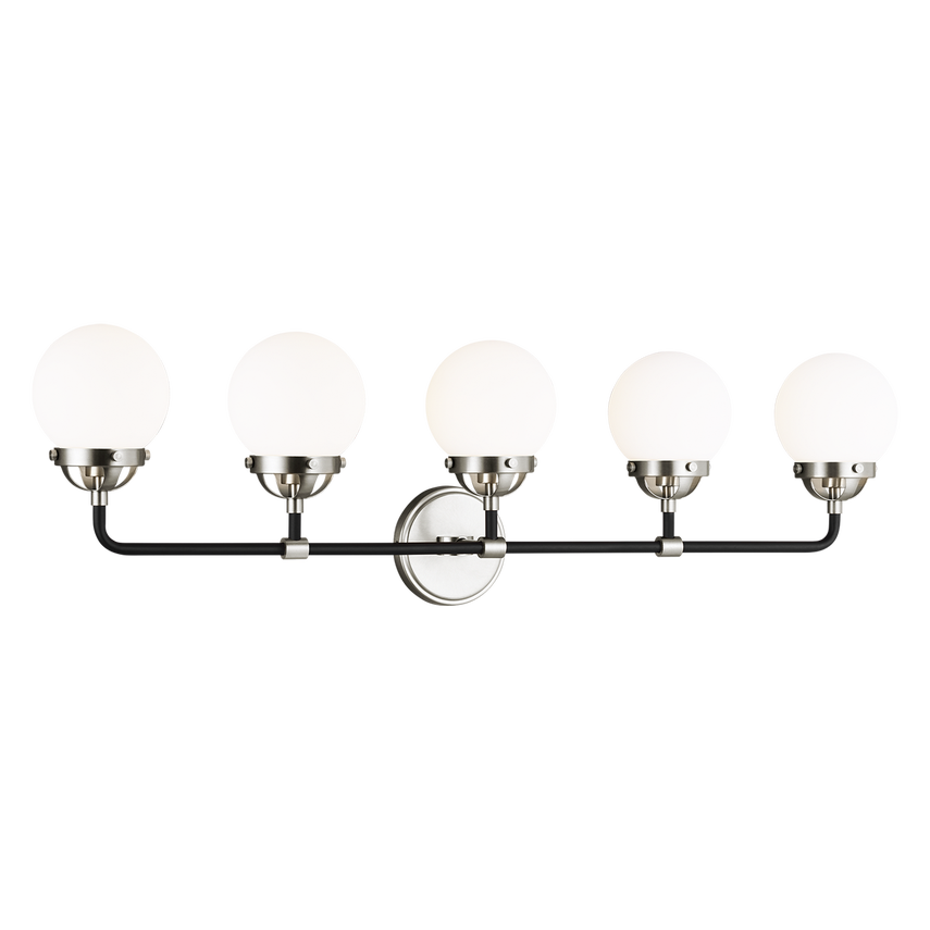 Applique murale/salle de bain à cinq lumières Café