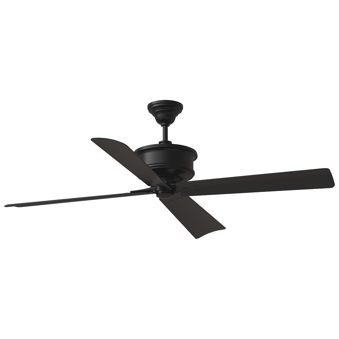 Subway 56"Indoor/Outdoor Midnight Black Ceiling Fan with Handheld Remote Control and Reversible Motor