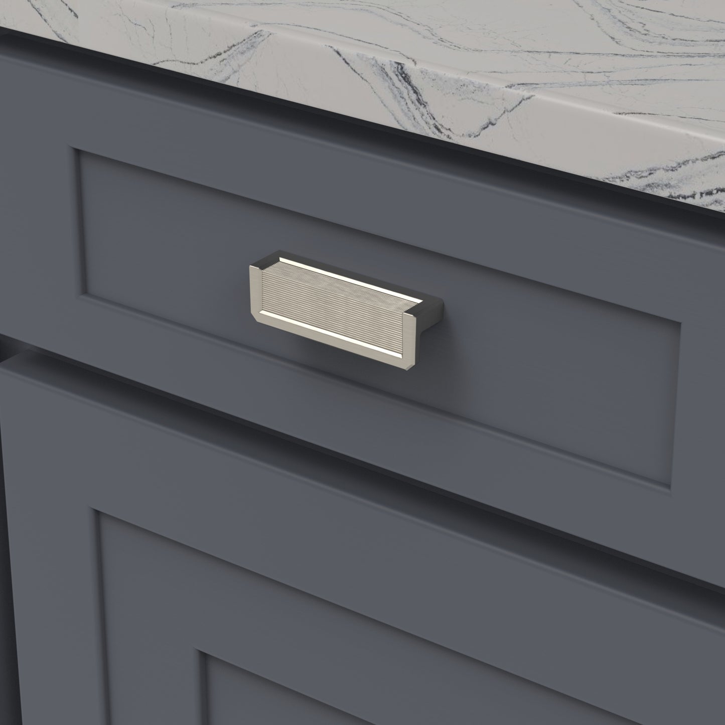 Tirez 3 pouces de centre à centre