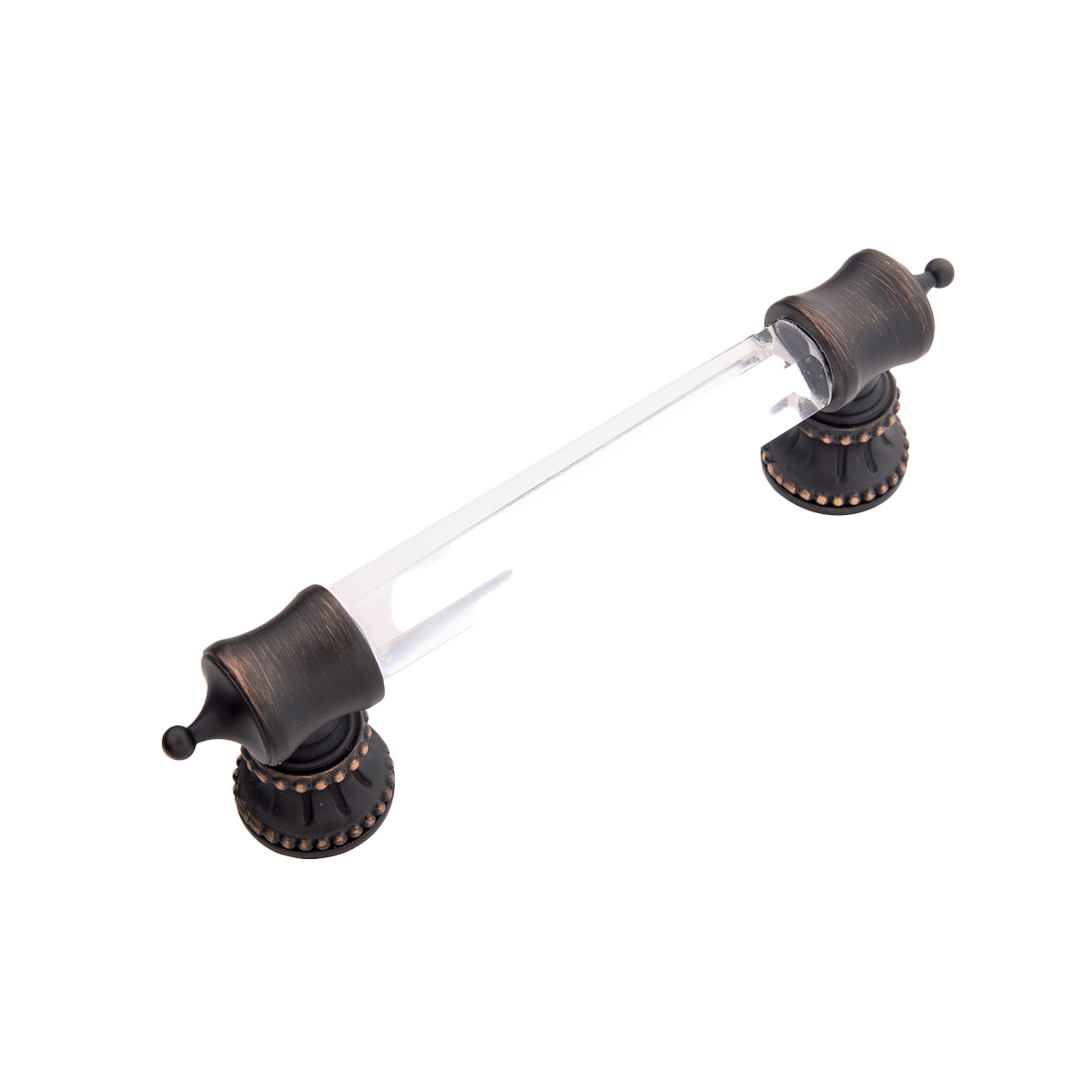 Chautauqua Collection Pull 3-3/4 Inch (96mm) Center to Center Glass with Vintage Bronze Finish