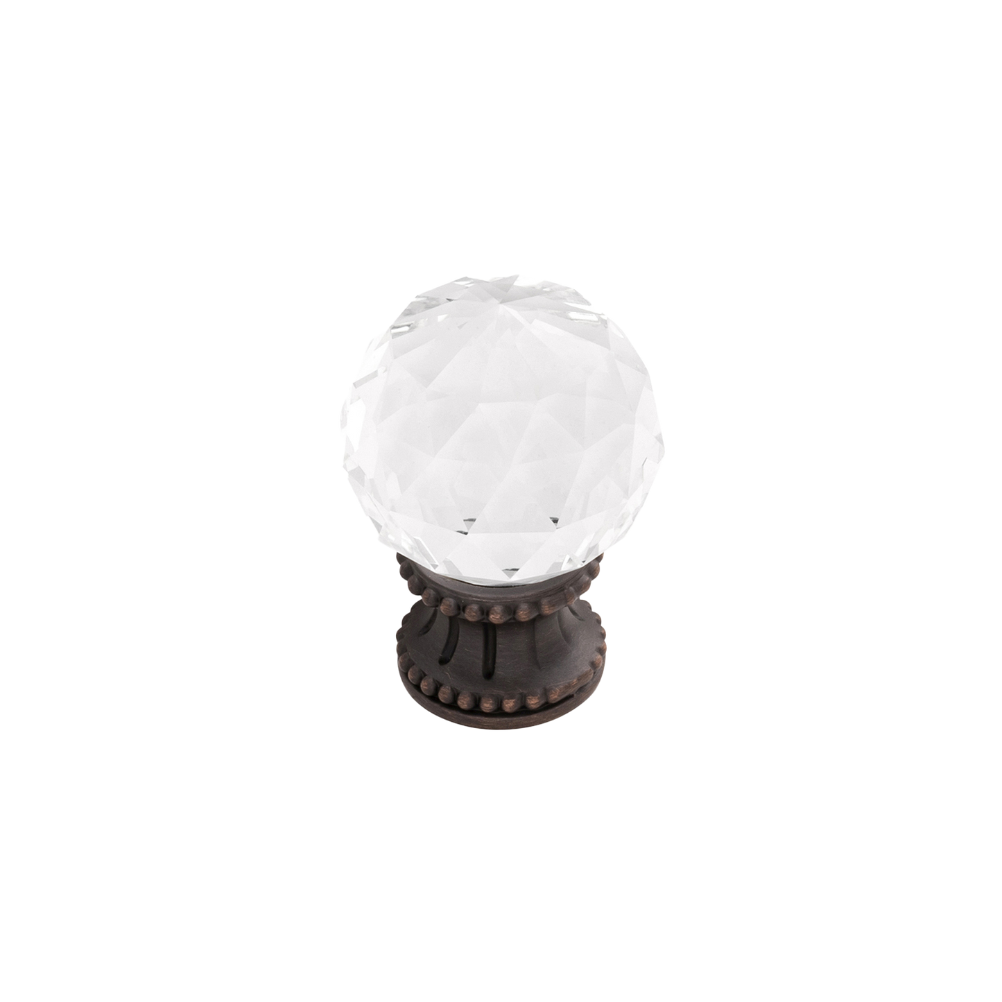 Chautauqua Collection Knob 1-3/8 Inch Diameter Glass with Vintage Bronze Finish