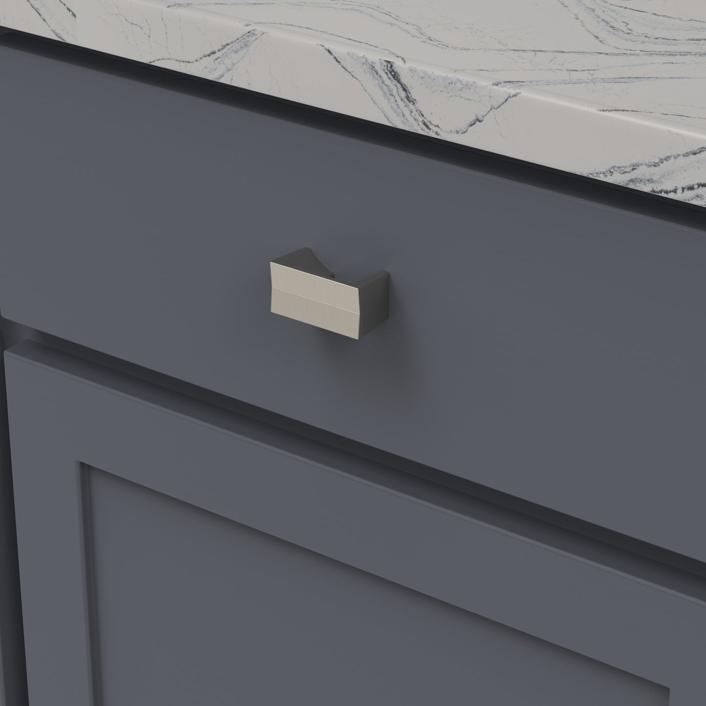 Tirez 1-1/2 pouce de centre à centre