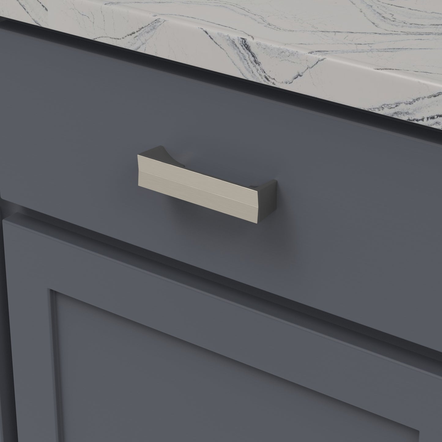 Tirez de 3-3/4 pouces (96 mm) de centre à centre