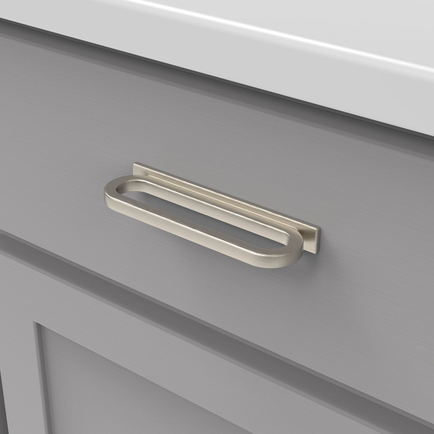 Tirez 3 pouces et 3-3/4 pouces (96 mm) de centre à centre