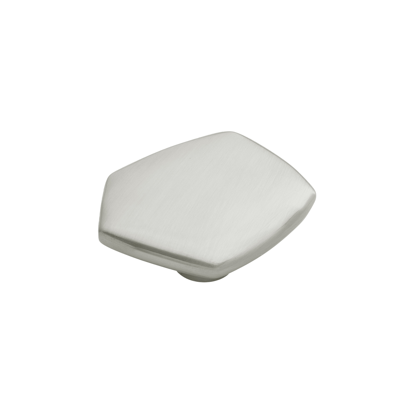 Pebble Collection Knob 2-15/16 Inch x 2-1/8 Inch Satin Nickel Finish