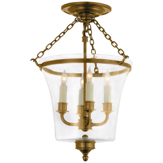 Sussex Semi-Flush Bell Jar Lantern