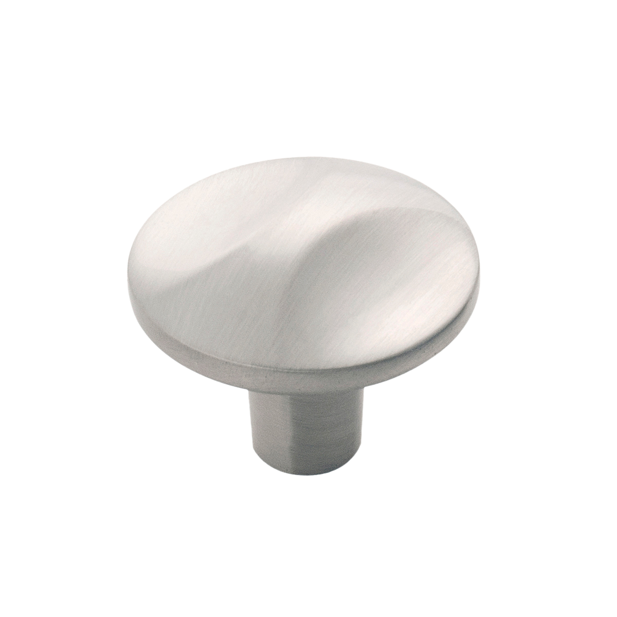 Facette Collection Knob 1-3/8 Inch Diameter Satin Brass Finish