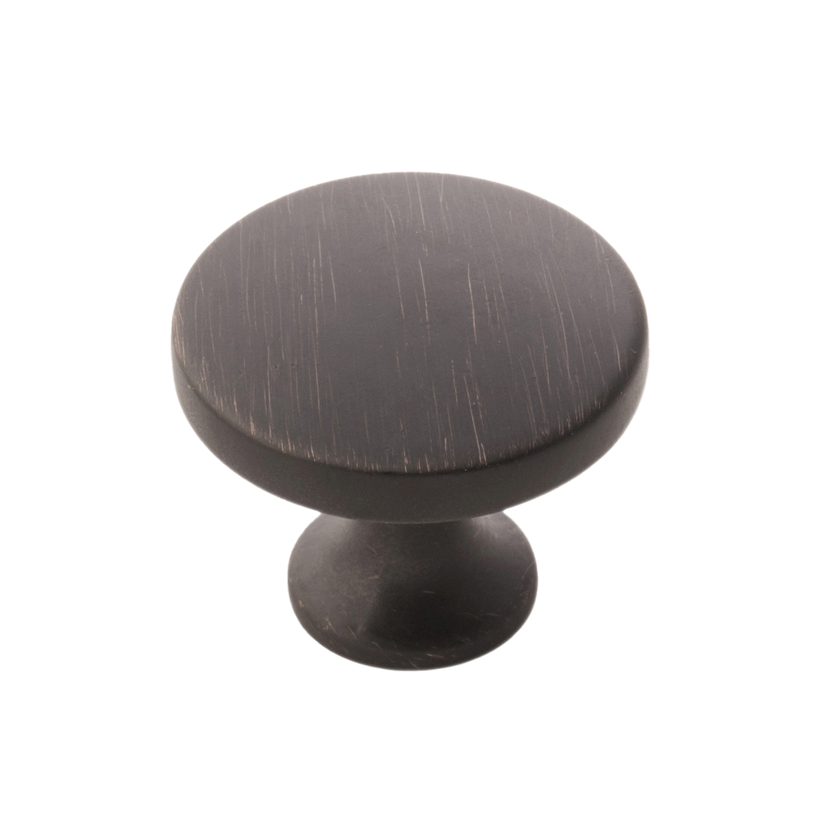 Facette Collection Knob 1-3/8 Inch Diameter Satin Brass Finish