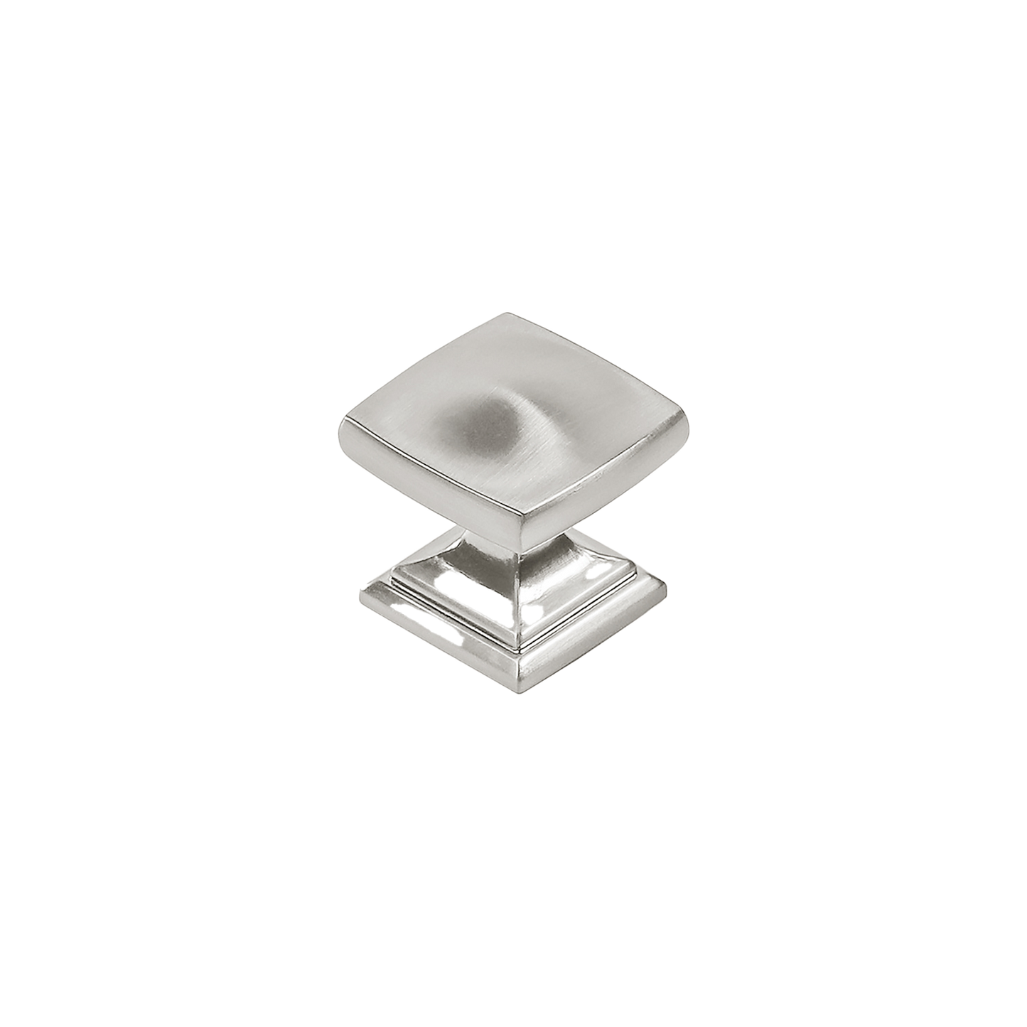 Facette Collection Knob 1-3/8 Inch Diameter Satin Brass Finish