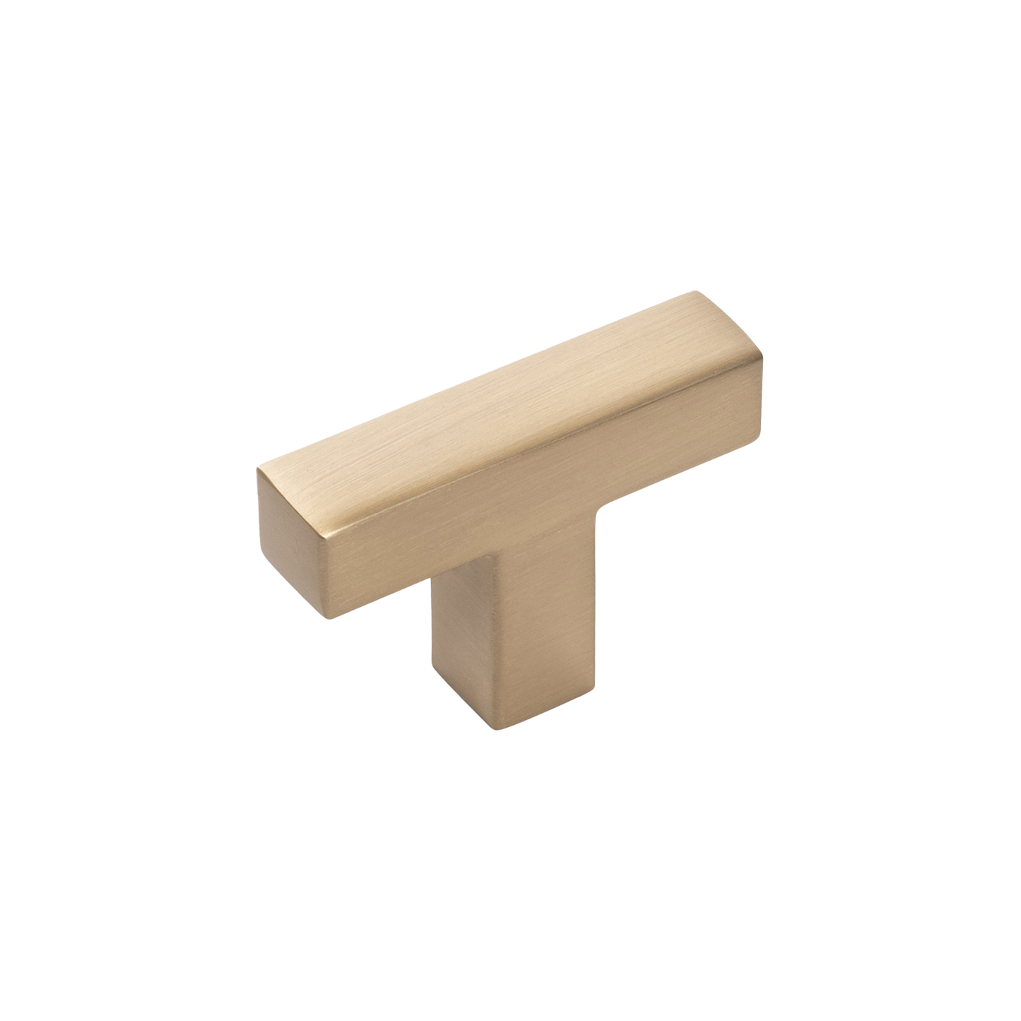 Facette Collection Knob 1-3/8 Inch Diameter Satin Brass Finish