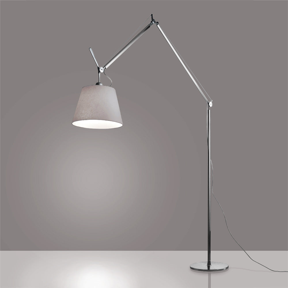 TOLOMEO MEGA FLOOR W/17IN DIFF FIBER MAX 150W E26 ALUM