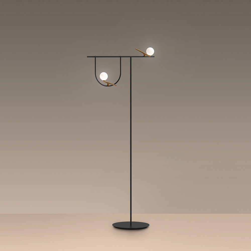 Lampadaire LED YANZI 19,9 W 30 K 90 CRI NOIR/JAUNE AVEC VARIATEUR