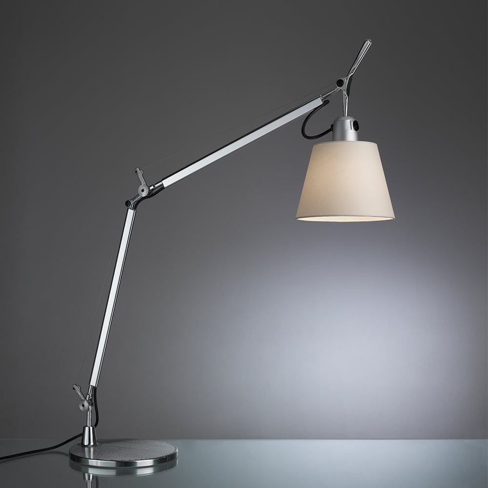 TOLOMEO AVEC ABAT-JOUR MAX 75W E26 ALUN/PARCHEMIN AVEC SOCLE