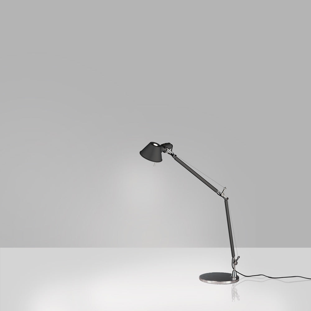 TOLOMEO MINI MAX 100W E26 BLACK W/BASE ALUM