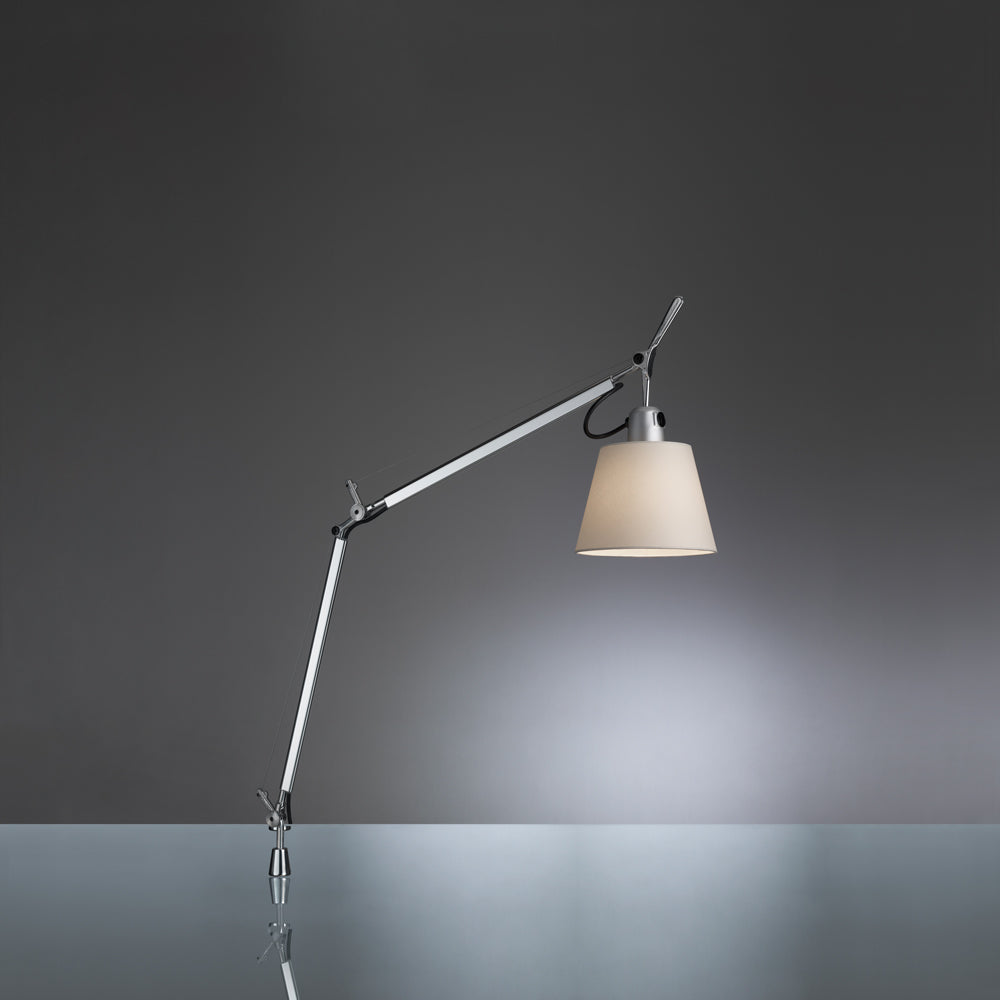 TOLOMEO AVEC ABAT-JOUR MAX 75W E26 ALUN/PARCHEMIN AVEC PIVOT INTÉGRÉ