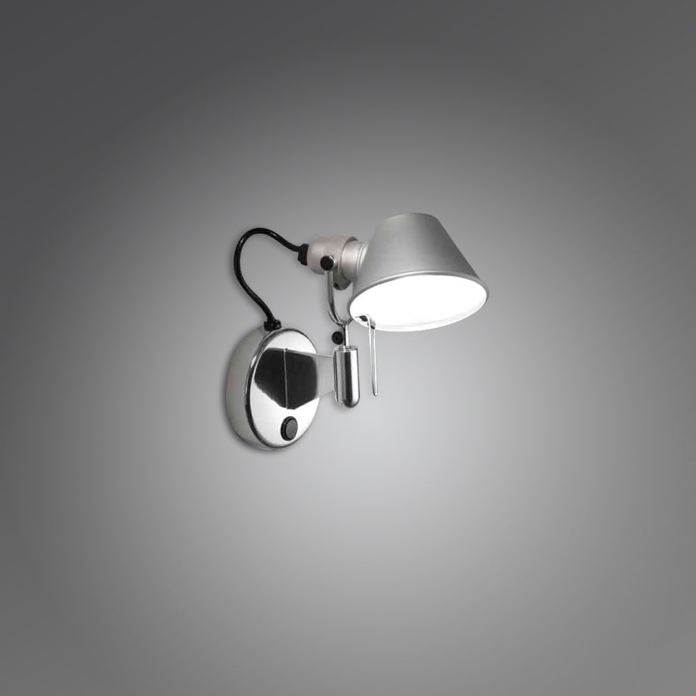 TOLOMEO MICRO WALL SPOT LED 8W 30K ALUM AVEC VARIATEUR