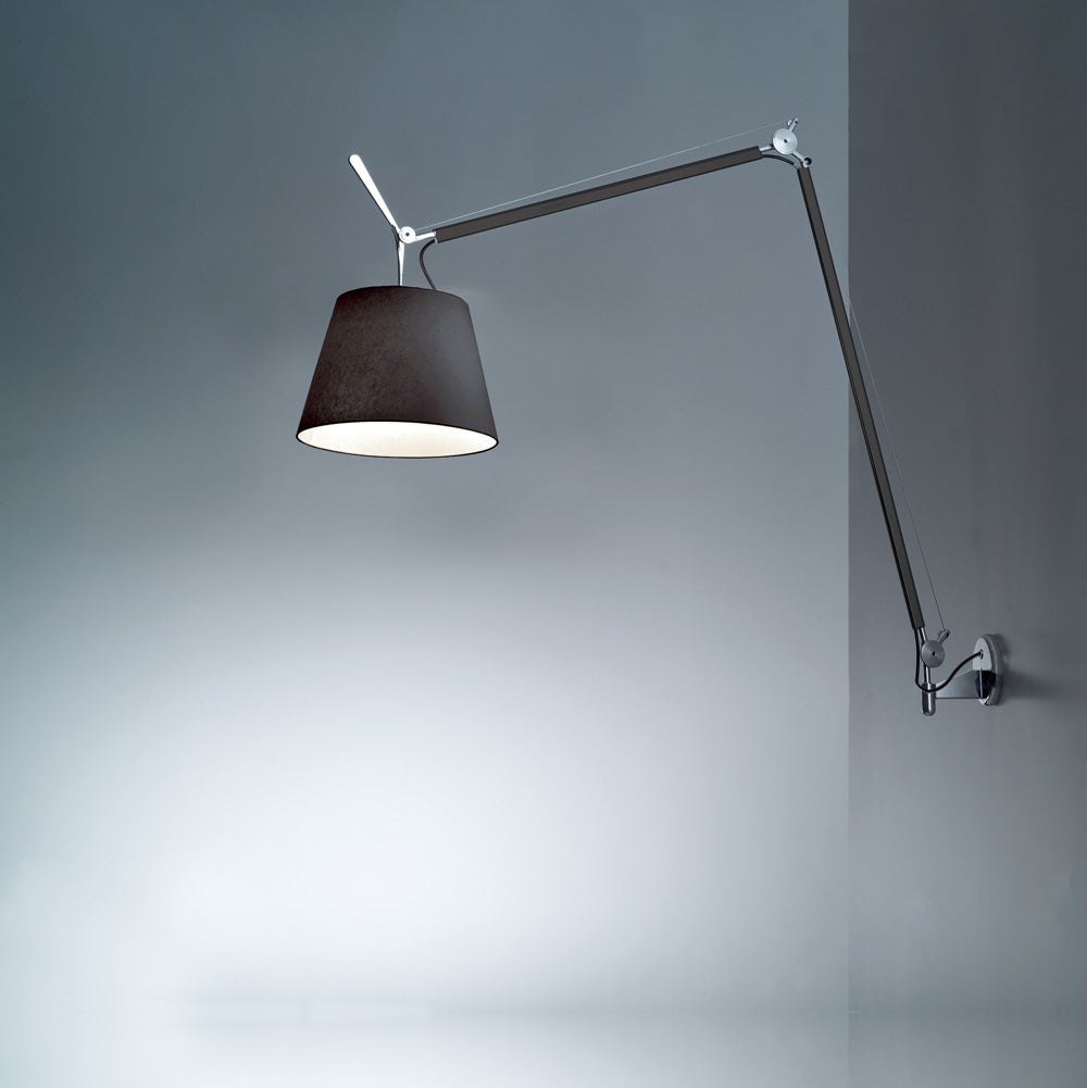 TOLOMEO MEGA WALL W/12IN DIFF BLACK FIBER MAX 150W E26 BLACK