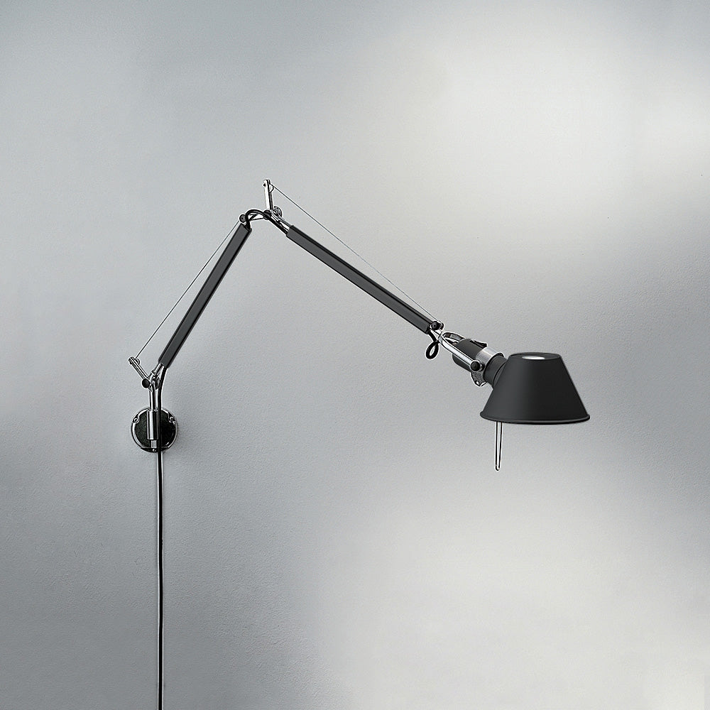 TOLOMEO MINI MAX 100W E26 BLACK W/S BRACKET(ALU)