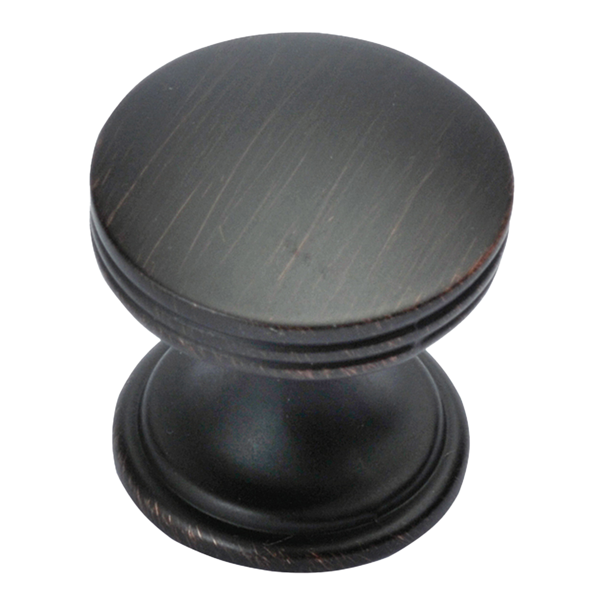 Facette Collection Knob 1-3/8 Inch Diameter Satin Brass Finish