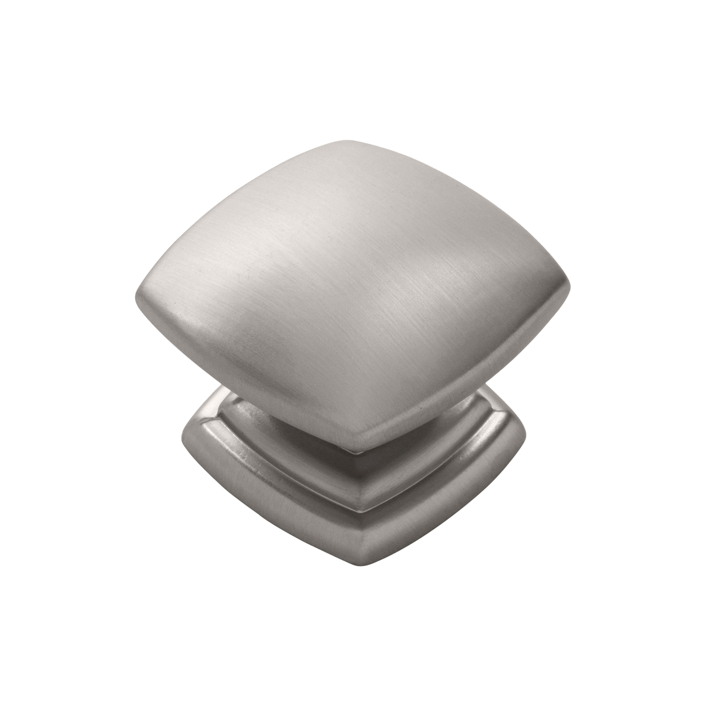 Facette Collection Knob 1-3/8 Inch Diameter Satin Brass Finish