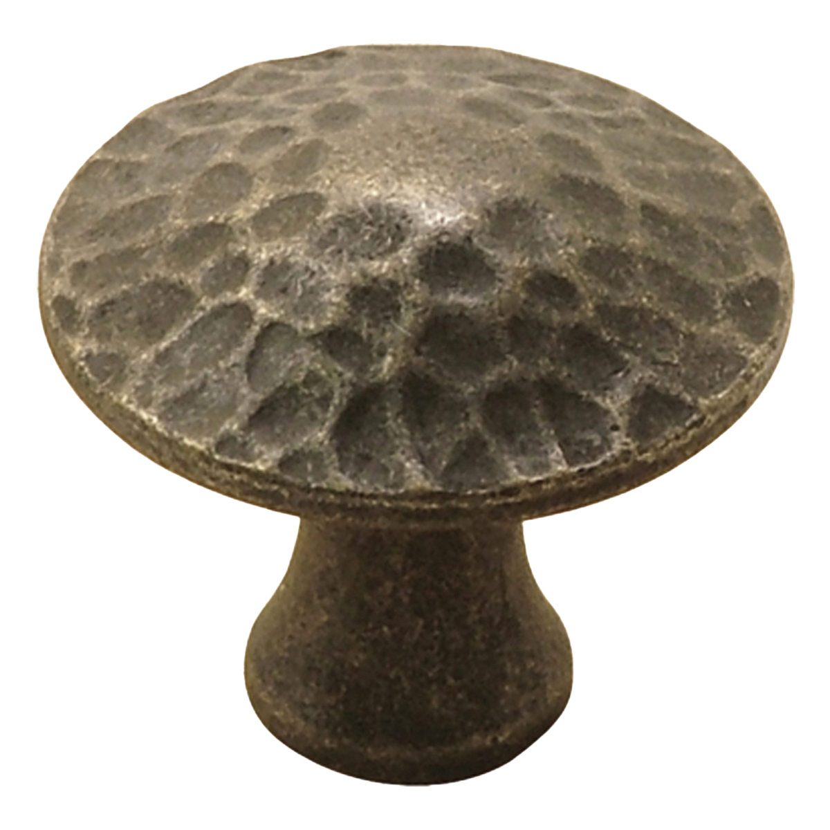 Facette Collection Knob 1-3/8 Inch Diameter Satin Brass Finish