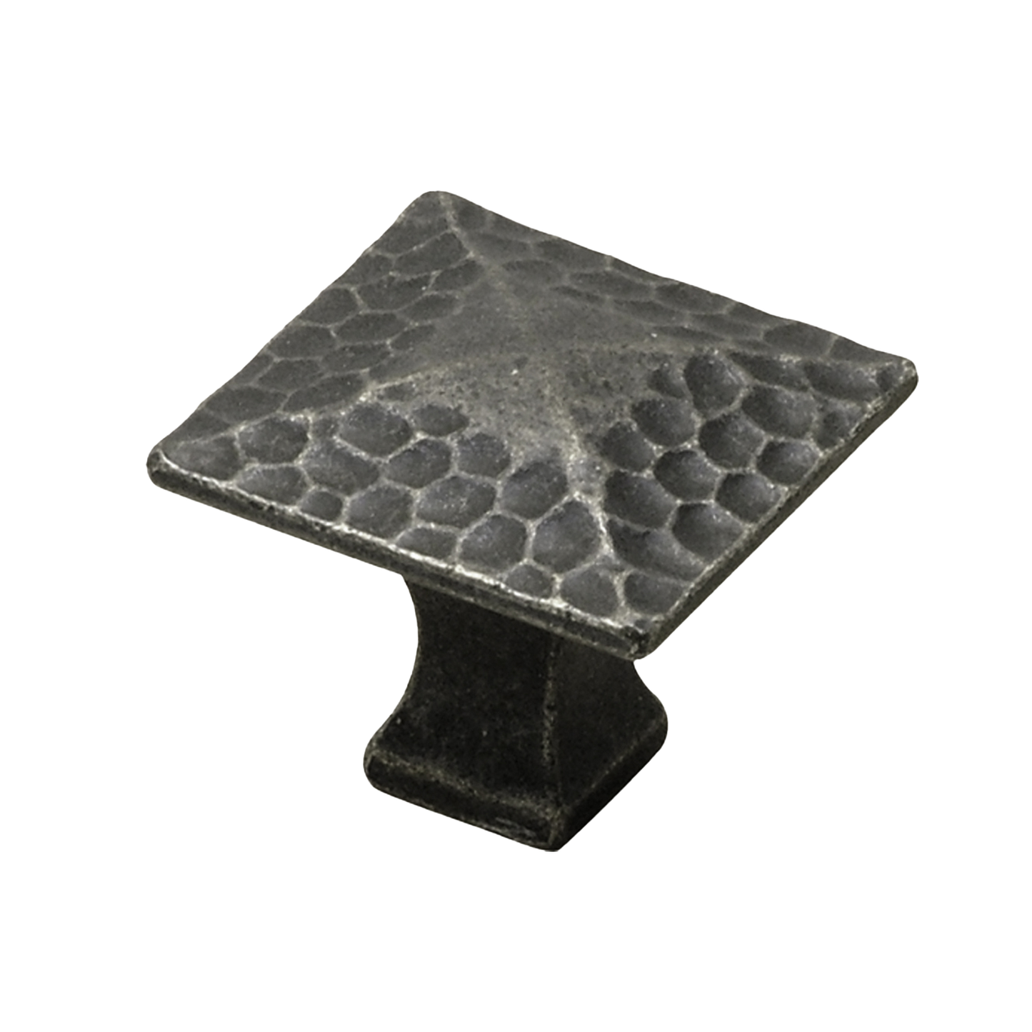 Facette Collection Knob 1-3/8 Inch Diameter Satin Brass Finish