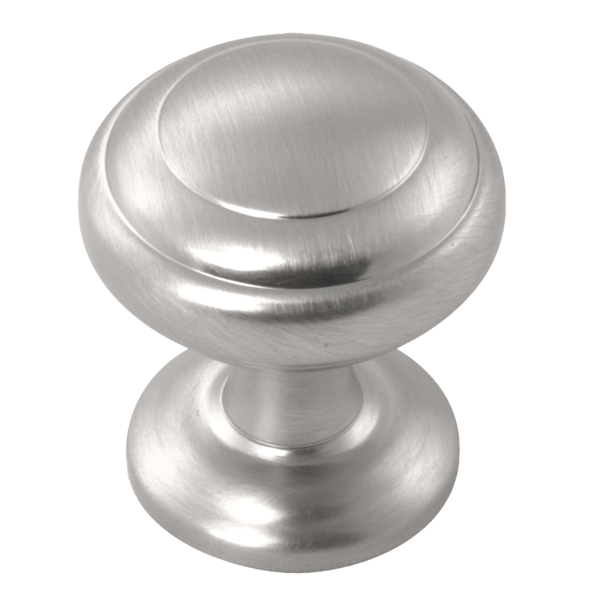 Facette Collection Knob 1-3/8 Inch Diameter Satin Brass Finish