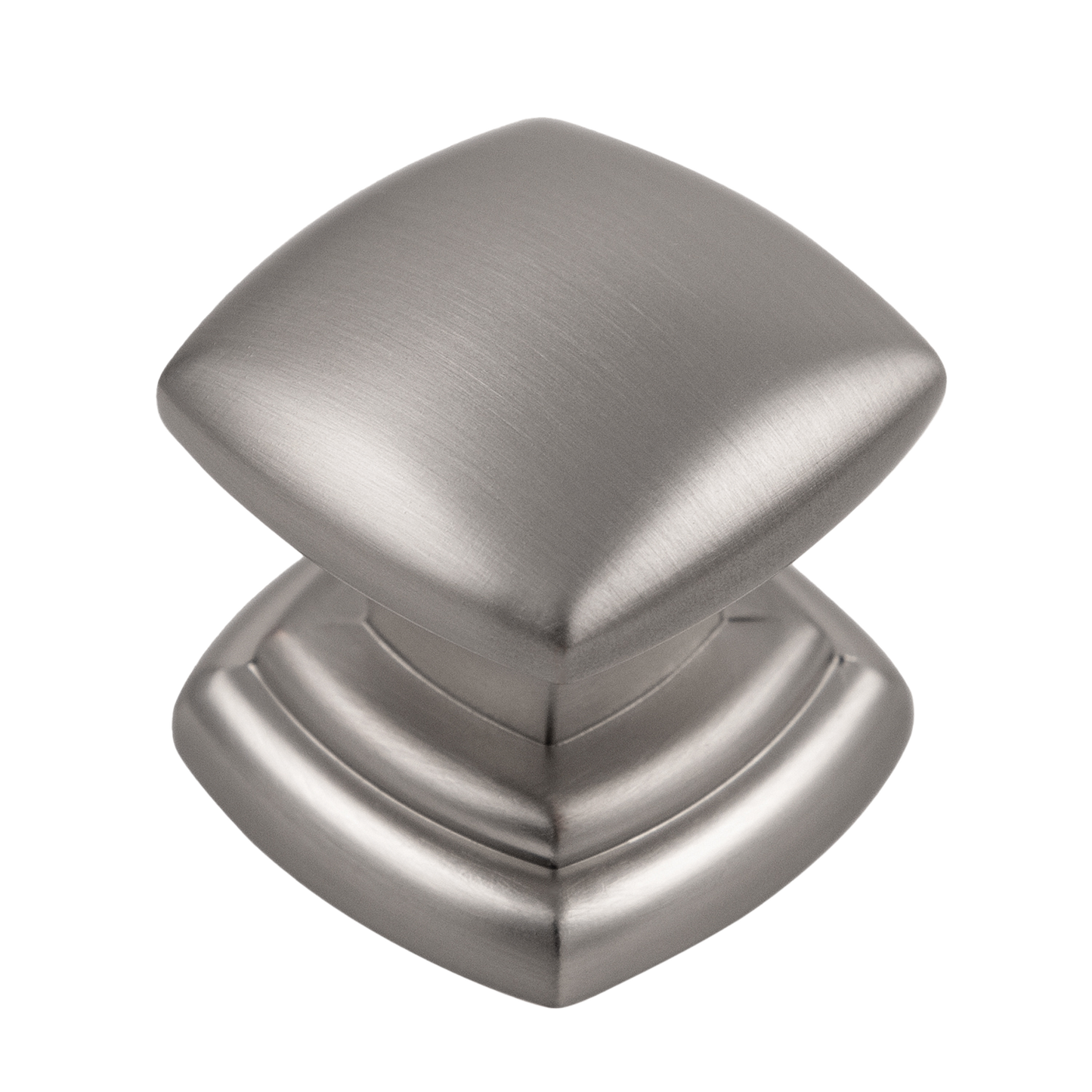 Facette Collection Knob 1-3/8 Inch Diameter Satin Brass Finish