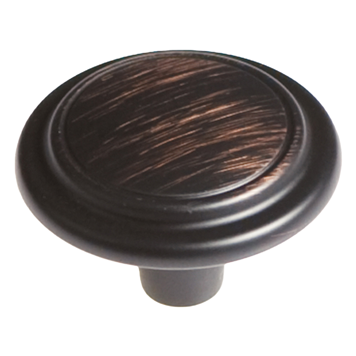 Facette Collection Knob 1-3/8 Inch Diameter Satin Brass Finish