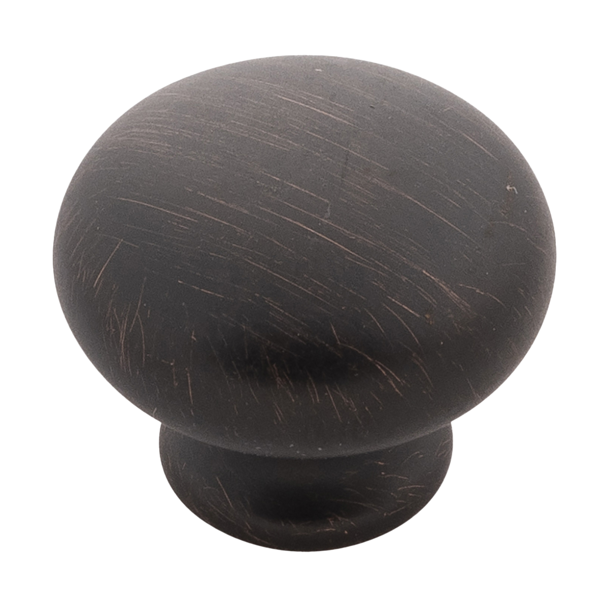 Facette Collection Knob 1-3/8 Inch Diameter Satin Brass Finish