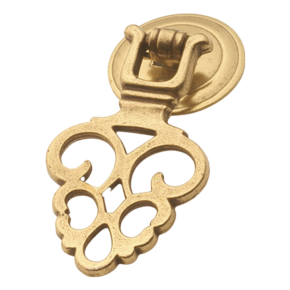 Facette Collection Knob 1-3/8 Inch Diameter Satin Brass Finish