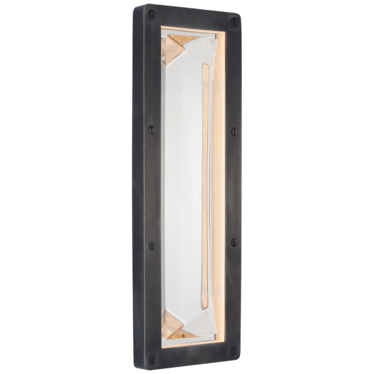 Rolland 16" Sconce in Bronze and Clear Glass