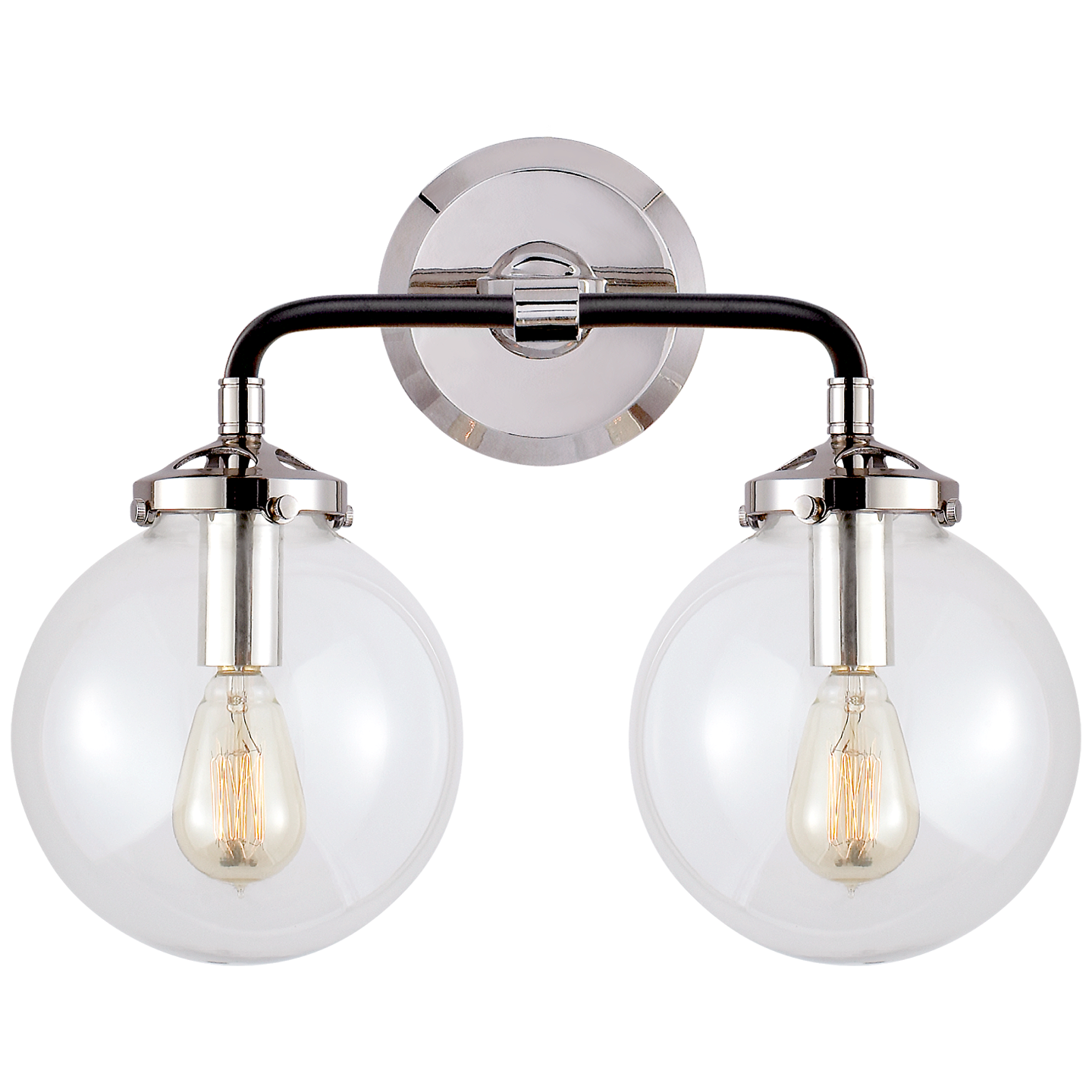 Bistro Double Light Curved Sconce