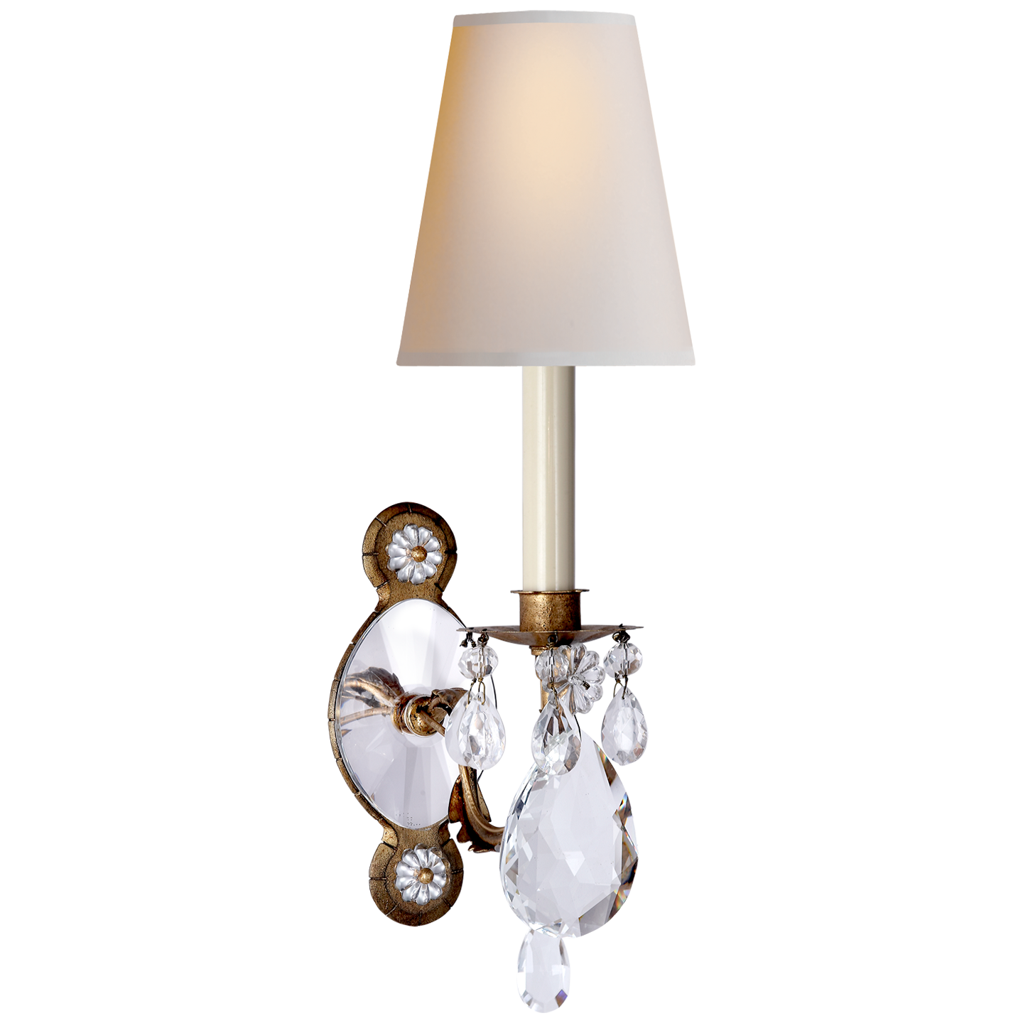 Yves Crystal Single Arm Sconce