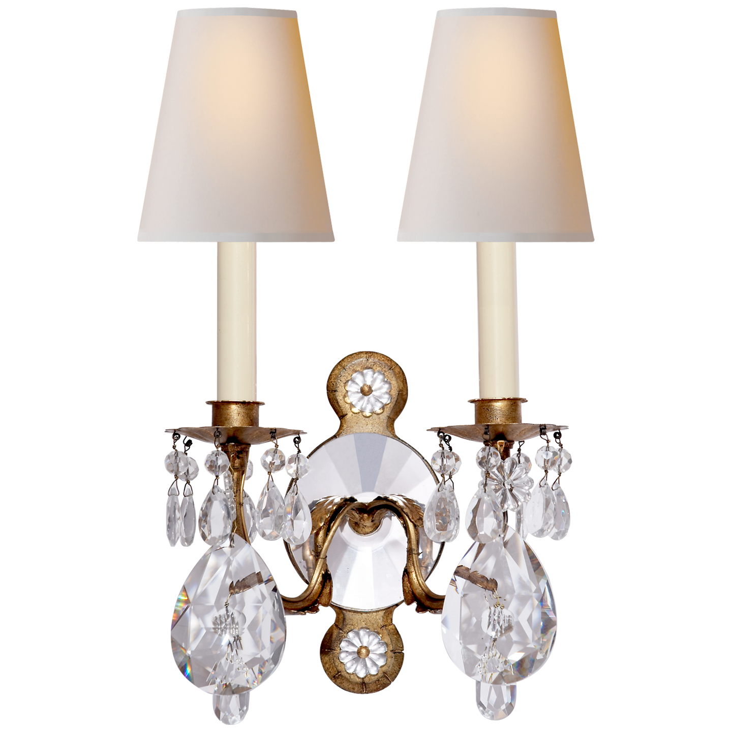 Yves Crystal Double Arm Sconce