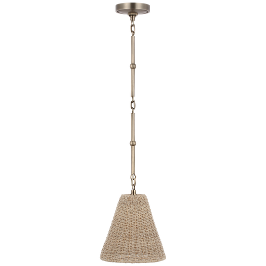 Goodman Petite Hanging Shade in Antique Nickel with Ash Shade