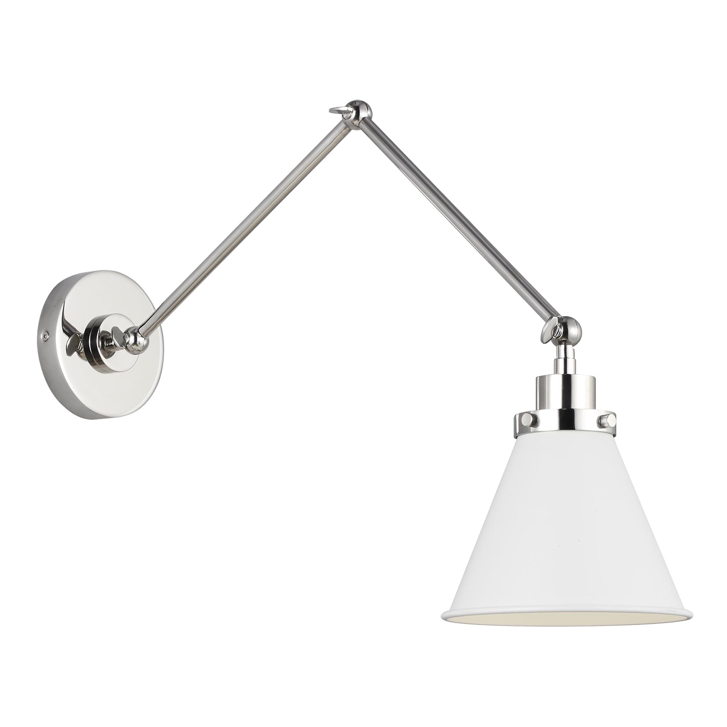 Wellfleet Double Arm Cone Task Sconce