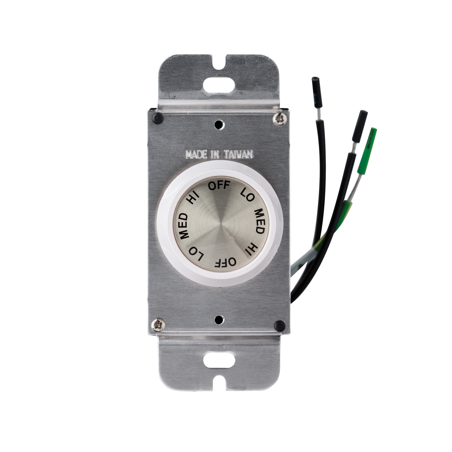 3 Speed Rotary Wall Control in Ivory and White