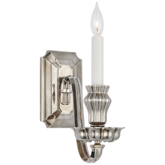 Falaise Single Sconce in Butler's Silver