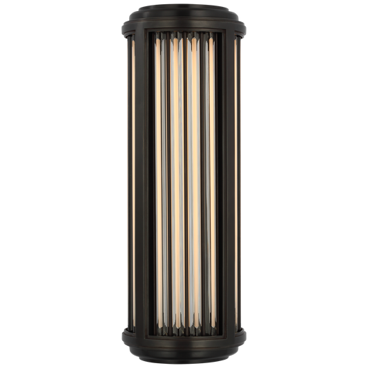 Perren Small Wall Sconce in Bronze and Glass Rods