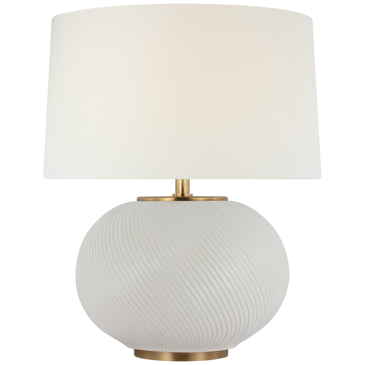 Mirelle Medium Table Lamp in Ivory with Linen Shade
