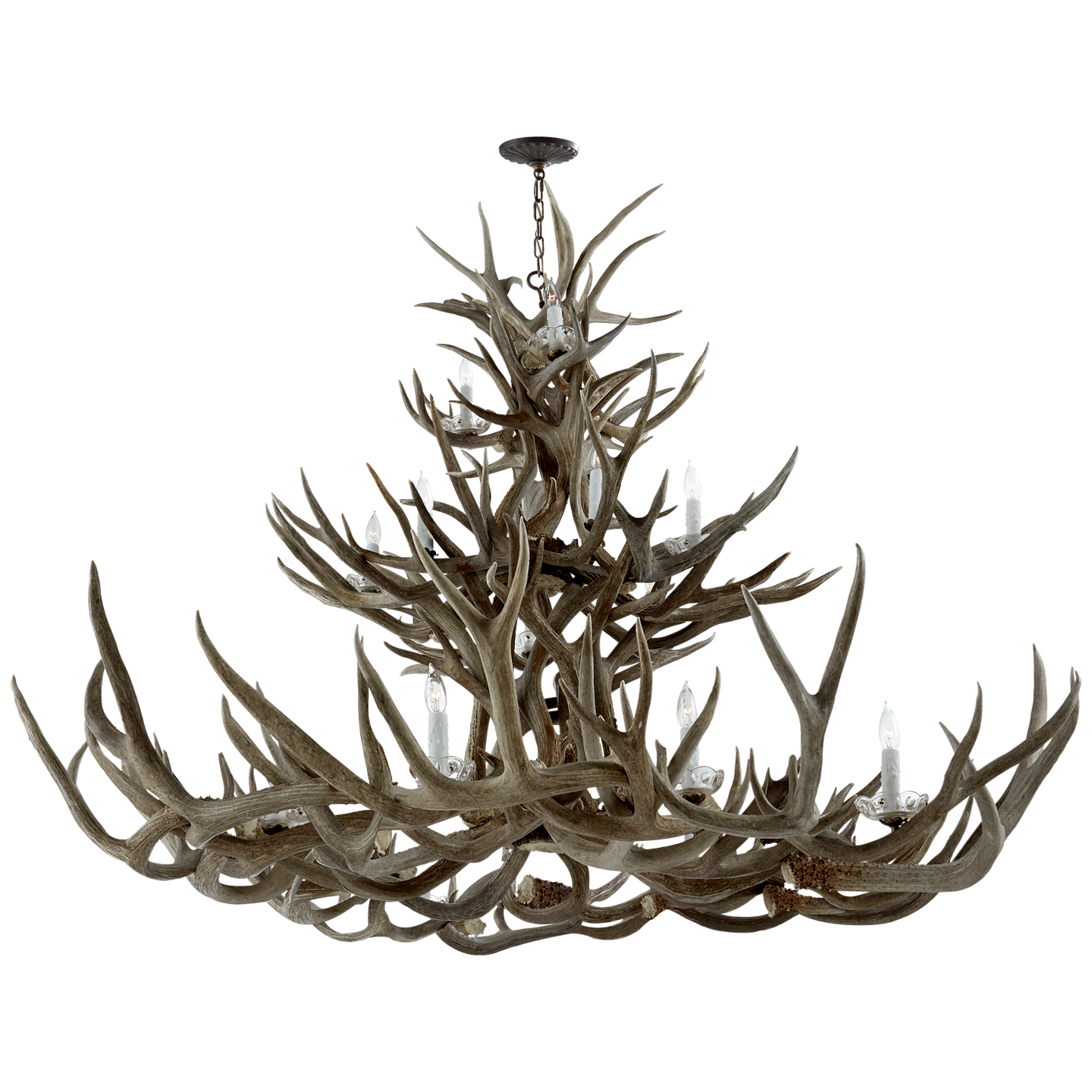 Straton Triple Tier Chandelier in Natural Bone