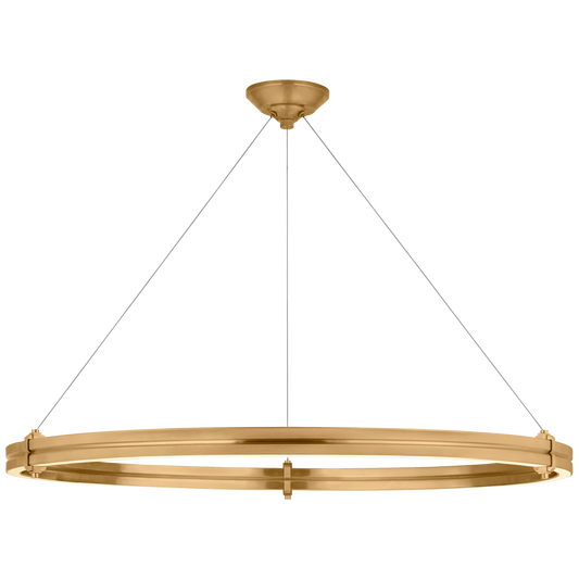 Paxton 40" Ring Chandelier in Natural Brass