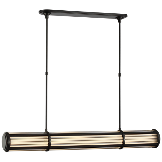 Perren Large Linear Chandelier in Bronze