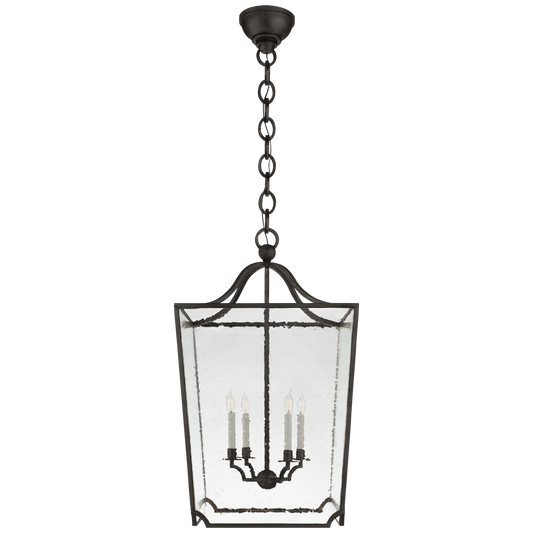 Beatrice Large Lantern in Aged Iron with Restoration Glass
