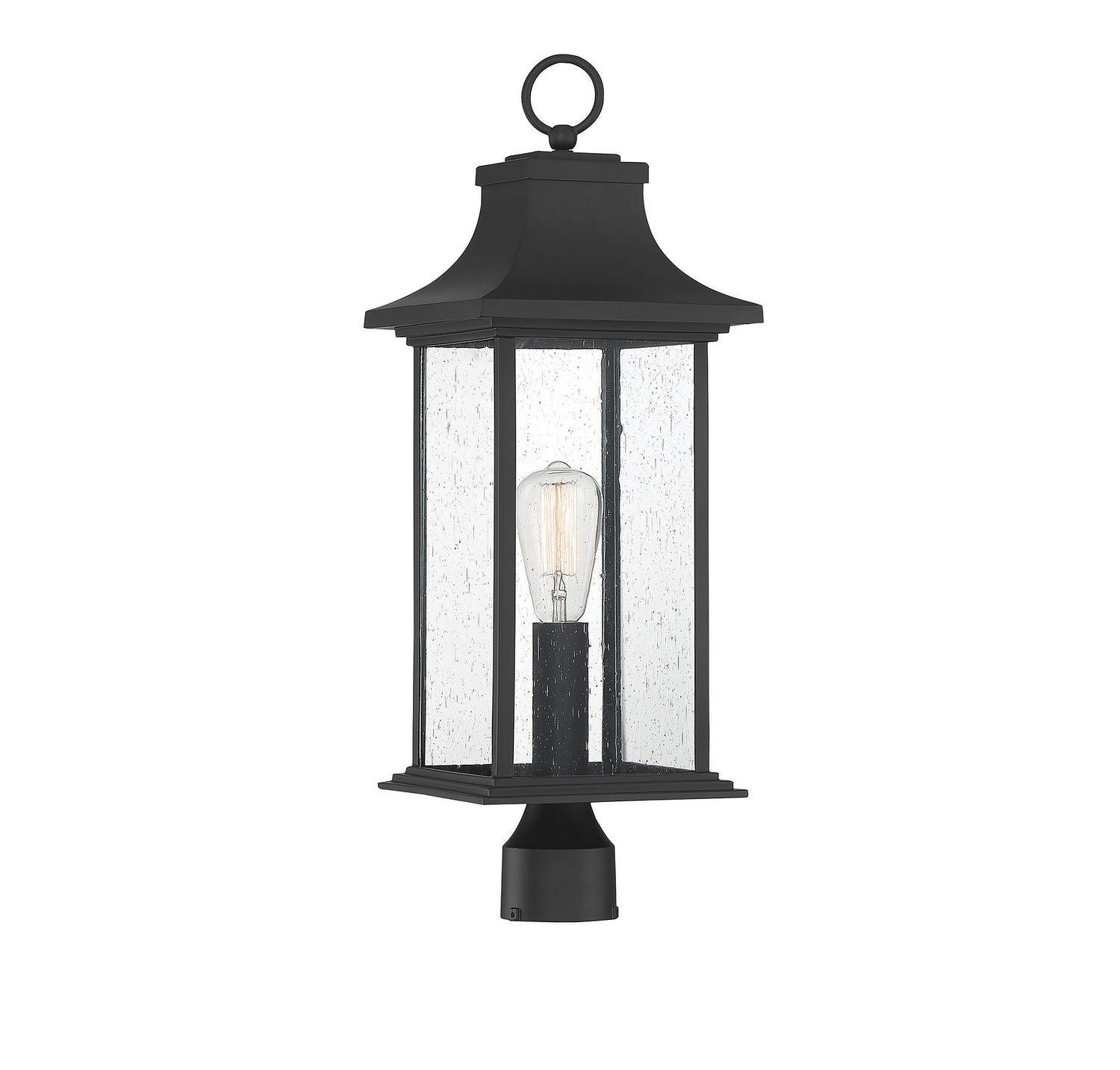 Hancock One Light Post Lantern in Matte Black