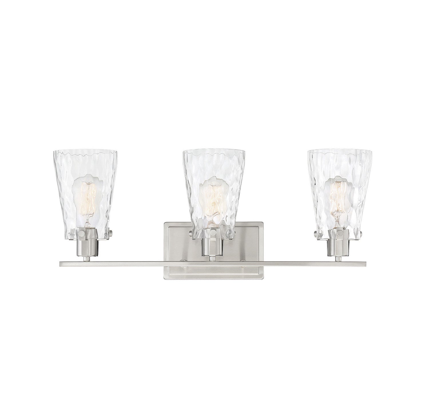 Vaughan Three Light Bath Bar in Satin Nickel