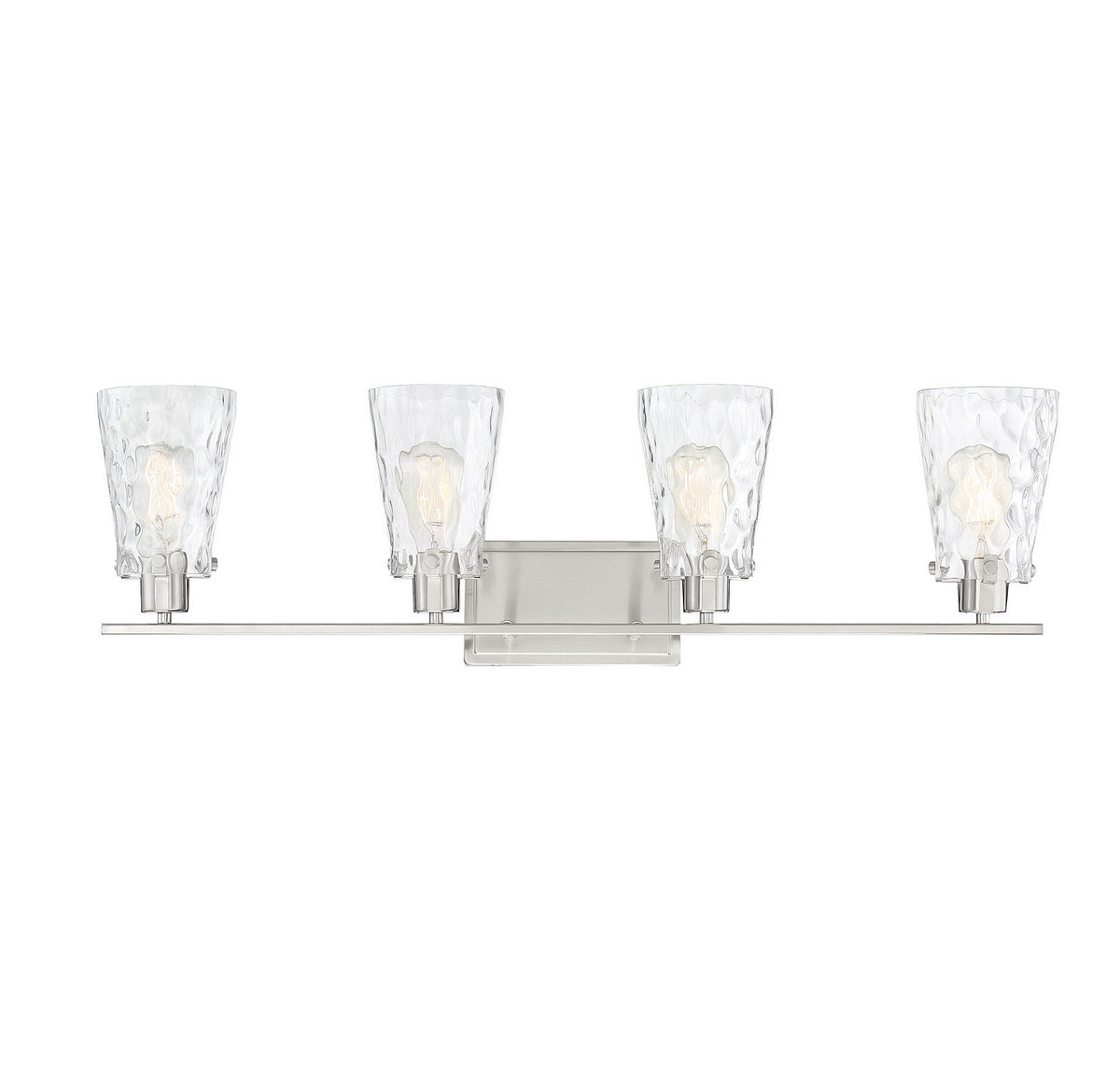 Vaughan Four Light Bath Bar in Satin Nickel