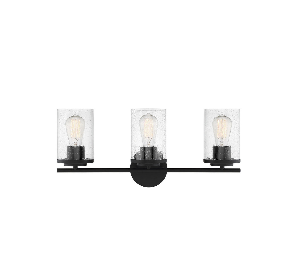 Marshall Three Light Bath Bar in Matte Black